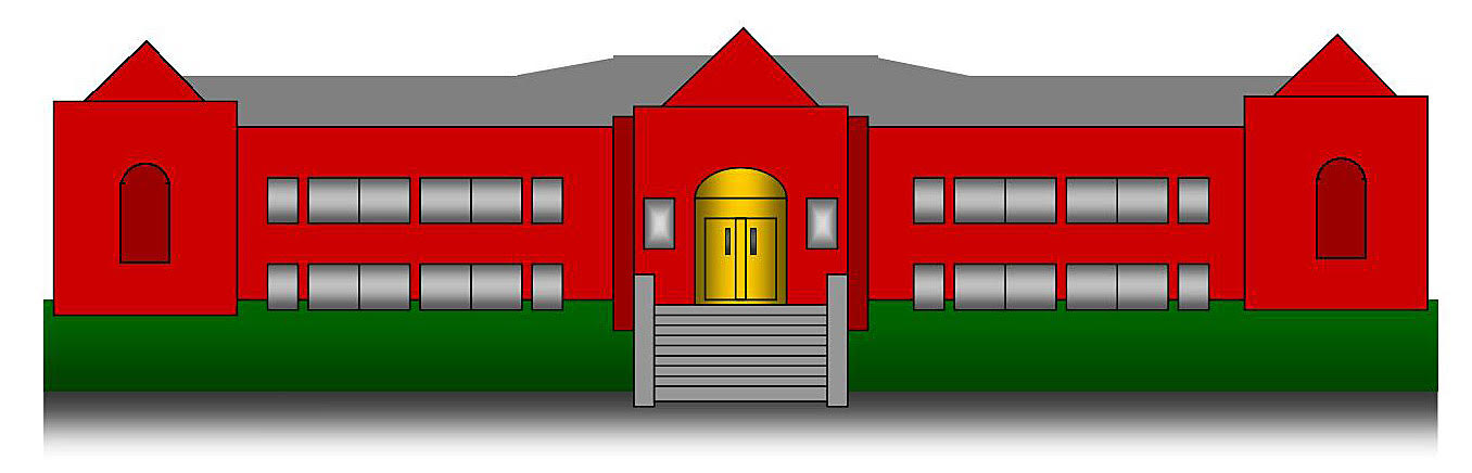 Icon image of a brick school building
