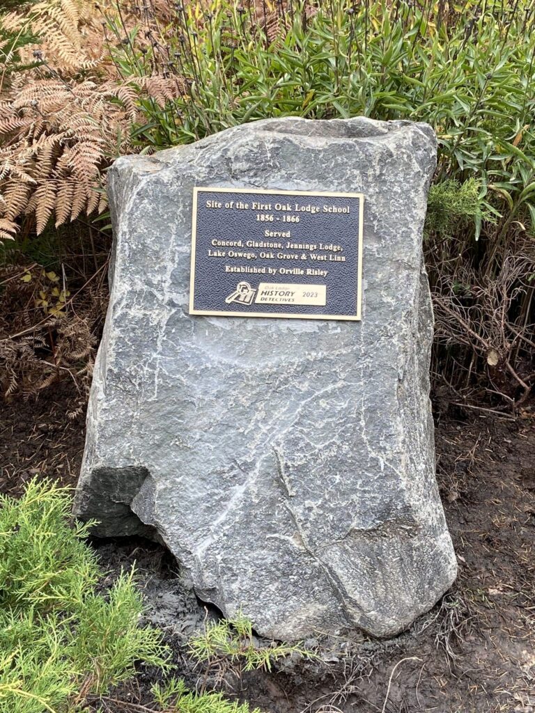 Image of commemorative marker erected by OLHD in 2023
