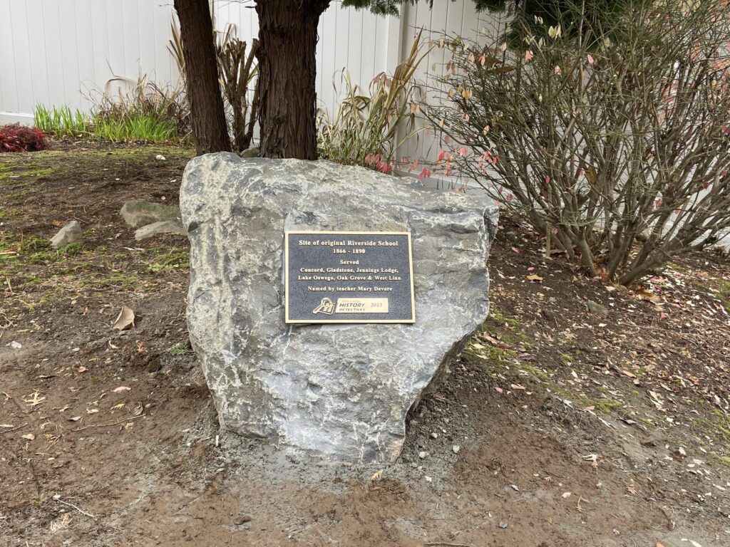 Image of commemorative marker erected by OLHD in 2023